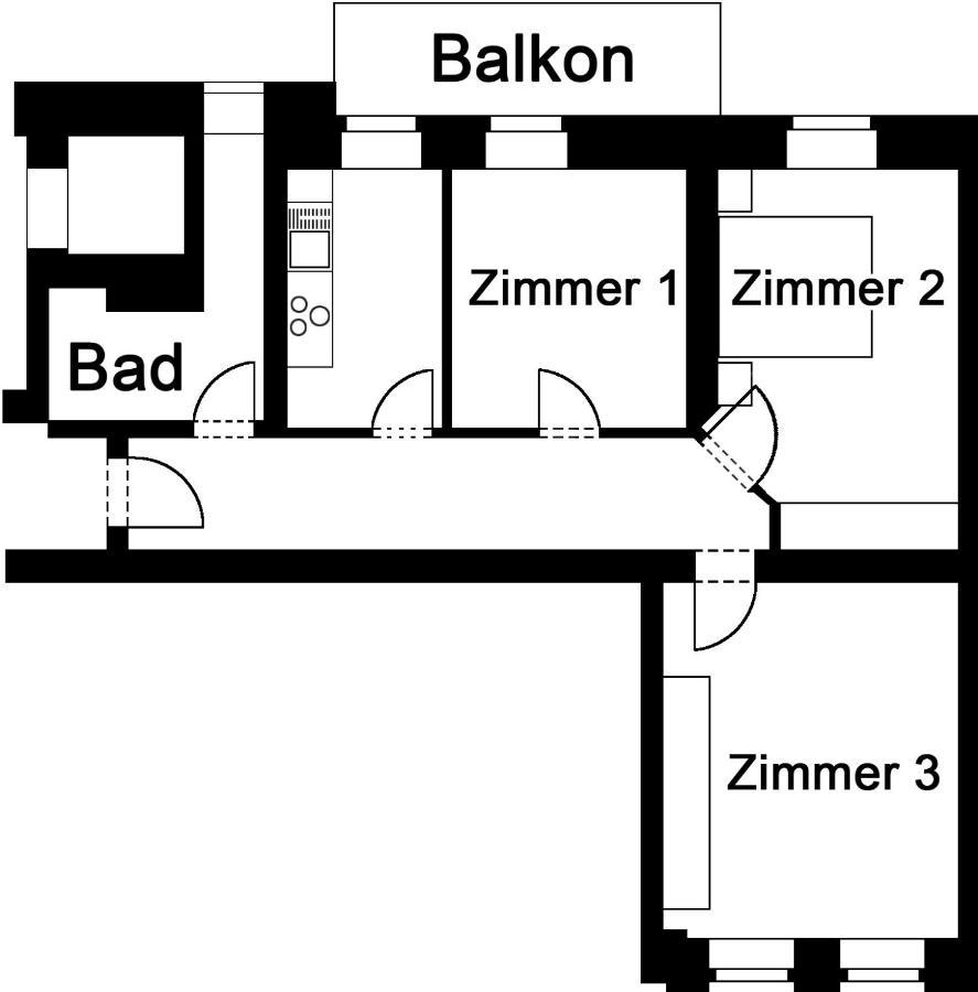 Apartment Clara Chemnitz Exterior foto